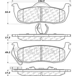 Centric Premium Semi-Metallic Brake Pads with Shims and Hardware, Centric Parts 300.10870