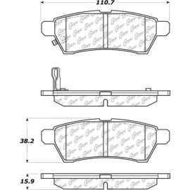 Centric Premium Semi-Metallic Brake Pads with Shims and Hardware, Centric Parts 300.11000