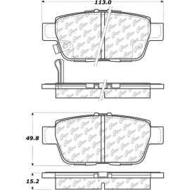Centric Premium Semi-Metallic Brake Pads with Shims and Hardware, Centric Parts 300.11030