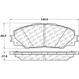 Centric Premium Semi-Metallic Brake Pads with Shims and Hardware, Centric Parts 300.12110