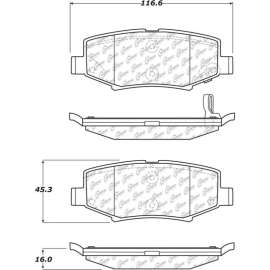 Centric Premium Semi-Metallic Brake Pads with Shims and Hardware, Centric Parts 300.12740