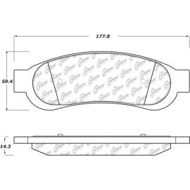 Centric Premium Semi-Metallic Brake Pads with Shims and Hardware, Centric Parts 300.13340