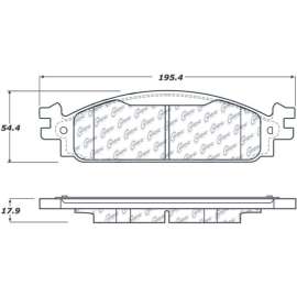 Centric Premium Semi-Metallic Brake Pads with Shims and Hardware, Centric Parts 300.13760