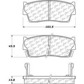Centric 301.04180 - Premium Ceramic Pads with Shims & Hardware
