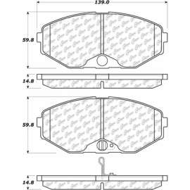 Centric Premium Ceramic Brake Pads with Shims, Centric Parts 301.05870