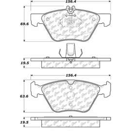 Centric Premium Ceramic Brake Pads with Shims and Hardware, Centric Parts 301.07400