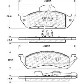 Centric 301.07600 - Premium Ceramic Pads with Shims & Hardware