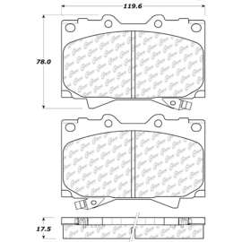 Centric 301.07720 - Premium Ceramic Pads with Shims & Hardware