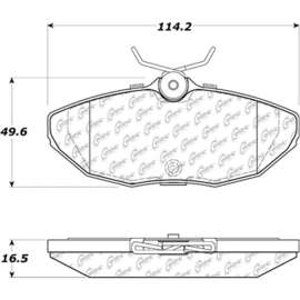 Centric Premium Ceramic Brake Pads with Shims, Centric Parts 301.08060