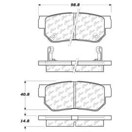 Centric 301.08130 - Premium Ceramic Pads with Shims & Hardware