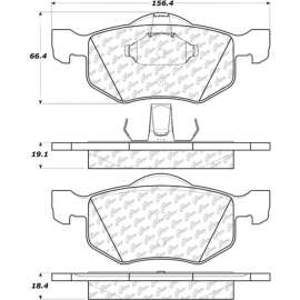 Centric 301.08430 - Premium Ceramic Pads with Shims & Hardware