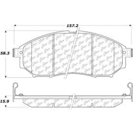 Centric 301.08880 - Premium Ceramic Pads with Shims & Hardware