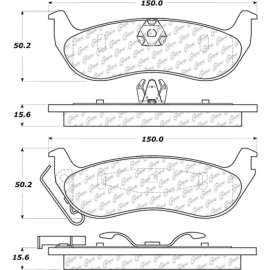 Centric Premium Ceramic Brake Pads with Shims and Hardware, Centric Parts 301.09320