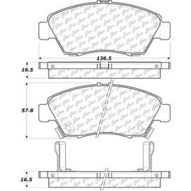 Centric 301.09480 - Premium Ceramic Pads with Shims & Hardware
