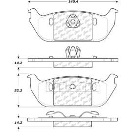 Centric 301.09520 - Premium Ceramic Pads with Shims & Hardware