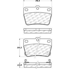 Centric Premium Ceramic Brake Pads with Shims and Hardware, Centric Parts 301.10510