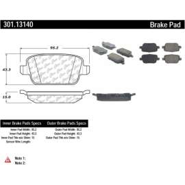 Centric 301.13140 - Premium Ceramic Pads with Shims & Hardware