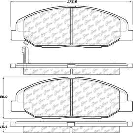 Centric Premium Ceramic Brake Pads with Shims and Hardware, Centric Parts 301.13320
