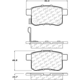 Centric 301.13360 - Premium Ceramic Pads with Shims & Hardware