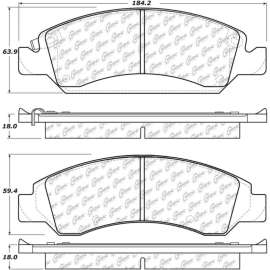 Centric 301.13630 - Premium Ceramic Pads with Shims & Hardware
