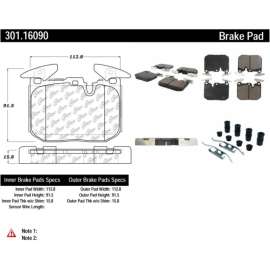 Centric 301.16090 - Premium Ceramic Pads with Shims & Hardware