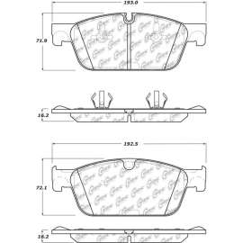 Centric Premium Ceramic Brake Pads with Shims, Centric Parts 301.16360