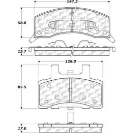 Centric Fleet Performance Brake Pads with Hardware, Centric Parts 306.03700