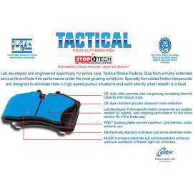 Centric Tactical Police Duty Brake Pads with Hardware, Centric Parts 307.09310