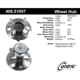 C-Tek 406.51007E - Standard Hub & Bearing Assembly with ABS Tone Ring