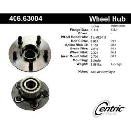 C-Tek 406.63004E - Standard Hub & Bearing Assembly with ABS