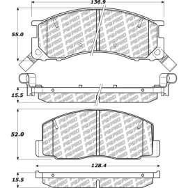 Centric 500.05000 - Posi Quiet Pro Disc Brake Pads with Hardware