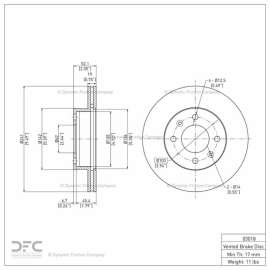 Disc Brake Rotor - Dynamic Friction Company 600-03018