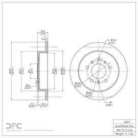 Disc Brake Rotor - Dynamic Friction Company 600-45011