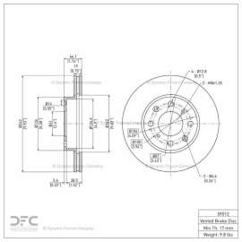 Disc Brake Rotor - Dynamic Friction Company 600-59012