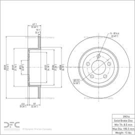 Dynamic Friction Company 604-39016 - GeoSpec Vented Front Brake Rotor
