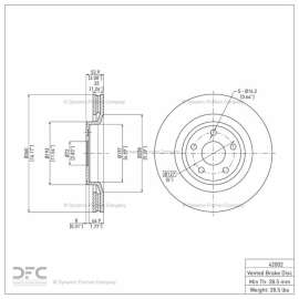 Dynamic Friction Company 604-42002 - GeoSpec Vented Front Brake Rotor