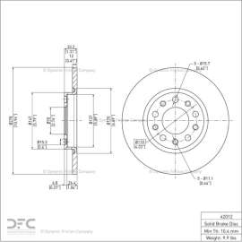 Dynamic Friction Company 604-42012 - GeoSpec Vented Front Brake Rotor