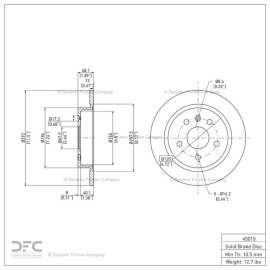 Dynamic Friction Company 604-45015 - GeoSpec Vented Front Brake Rotor