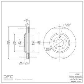 Dynamic Friction Company 604-47032 - GeoSpec Vented Front Brake Rotor