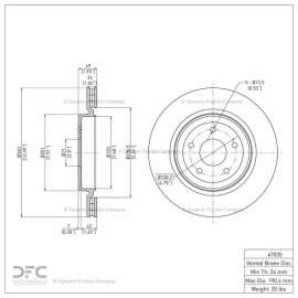 Dynamic Friction Company 604-47035 - GeoSpec Vented Front Brake Rotor