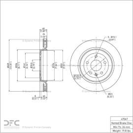 Dynamic Friction Company 604-47047 - GeoSpec Vented Front Brake Rotor