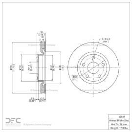 Dynamic Friction Company 604-52021 - GeoSpec Vented Front Brake Rotor
