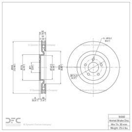Dynamic Friction Company 604-54060 - GeoSpec Vented Front Brake Rotor