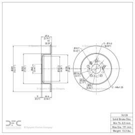 Dynamic Friction Company 604-76139 - GeoSpec Vented Front Brake Rotor