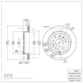Dynamic Friction Company 604-80067 - GeoSpec Vented Front Brake Rotor