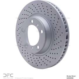 Dynamic Friction Company 624-02035D - GEOSPEC Drilled Front Passenger Side Brake Rotor