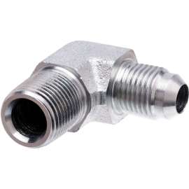 Gates G60499-0404 - 90 Male JIC 37 Flare to Male Pipe NPTF (SAE to SAE)