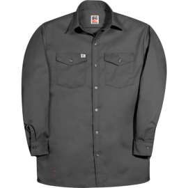 Big Bill Premium Long-Sleeve Button Down Work Shirt, M, Gray