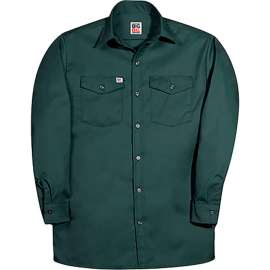 Big Bill Premium Long-Sleeve Button Down Work Shirt, XL, Green