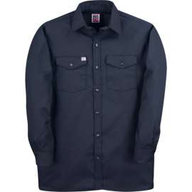 Big Bill Premium Long-Sleeve Button Down Work Shirt, L, Navy